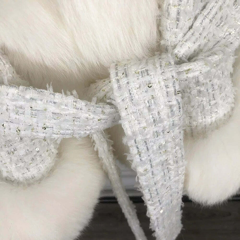 Brinley Tweed Fur Coat - Y2K Grunge & 90S Retro Style, Perfect For Y2K Party & Brinley Tweed Fur Coat - Y2K Grunge & 90S Retro Style, Perfect For Y2K Party &