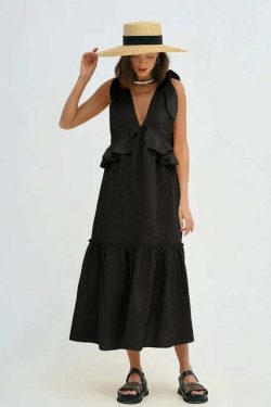 Carol Maxi Dress - Y2K Summer Grunge, 90S Retro, Pastel Goth, Y2K Party & Club Out