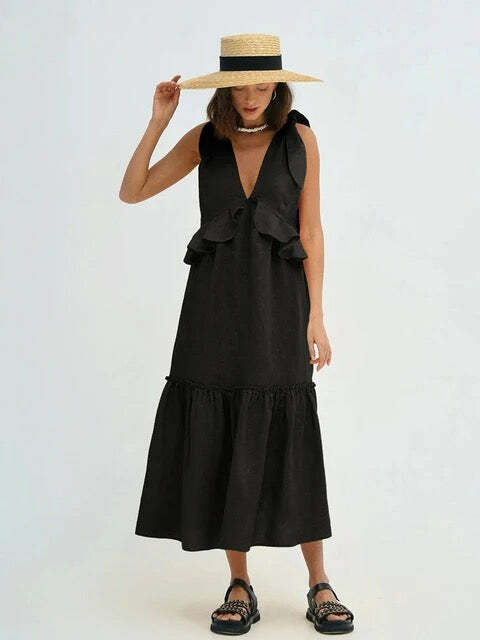 Carol Maxi Dress - Y2K Summer Grunge, 90S Retro, Pastel Goth, Y2K Party & Club Out