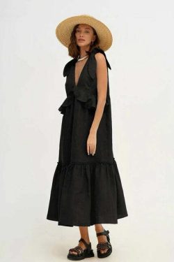 Carol Maxi Dress - Y2K Summer Grunge, 90S Retro, Pastel Goth, Y2K Party & Club Out