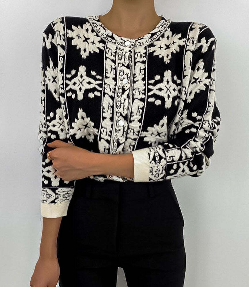 Cecile Y2K Grunge Cardigan Sweater - 90S Retro Summer Outfit, Pastel Goth, Y2K Fashion Cecile Y2K Grunge Cardigan Sweater - 90S Retro Summer Outfit, Pastel Goth, Y2K Fashion