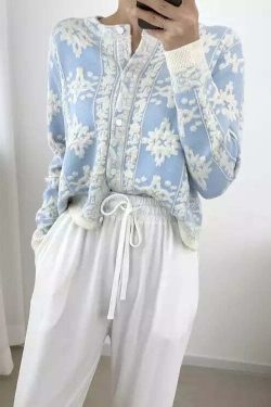 Cecile Y2K Grunge Cardigan Sweater - 90S Retro Summer Outfit, Pastel Goth, Y2K Fashion
