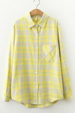 Cecilia Chic Plaid Shirt - Y2K Summer Grunge, 90S Retro, Pastel Goth, Y2K Party Outfit