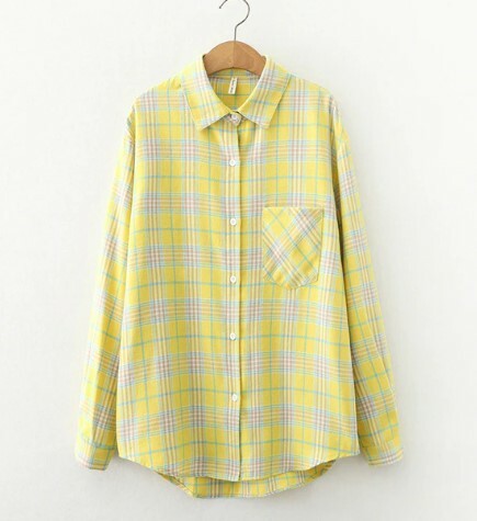 Cecilia Chic Plaid Shirt - Y2K Summer Grunge, 90S Retro, Pastel Goth, Y2K Party Outfit Cecilia Chic Plaid Shirt - Y2K Summer Grunge, 90S Retro, Pastel Goth, Y2K Party Outfit