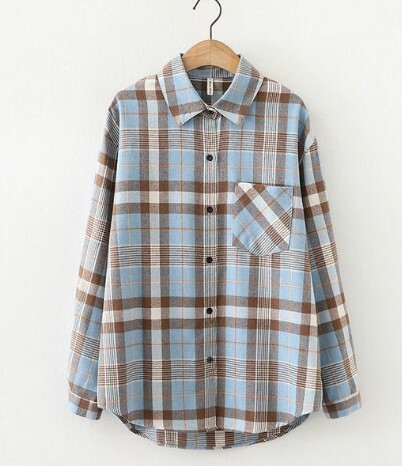 Cecilia Chic Plaid Shirt - Y2K Summer Grunge, 90S Retro, Pastel Goth, Y2K Party Outfit Cecilia Chic Plaid Shirt - Y2K Summer Grunge, 90S Retro, Pastel Goth, Y2K Party Outfit