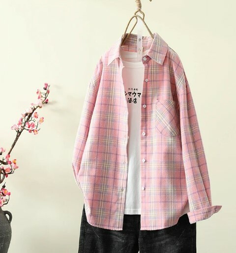 Cecilia Chic Plaid Shirt - Y2K Summer Grunge, 90S Retro, Pastel Goth, Y2K Party Outfit Cecilia Chic Plaid Shirt - Y2K Summer Grunge, 90S Retro, Pastel Goth, Y2K Party Outfit