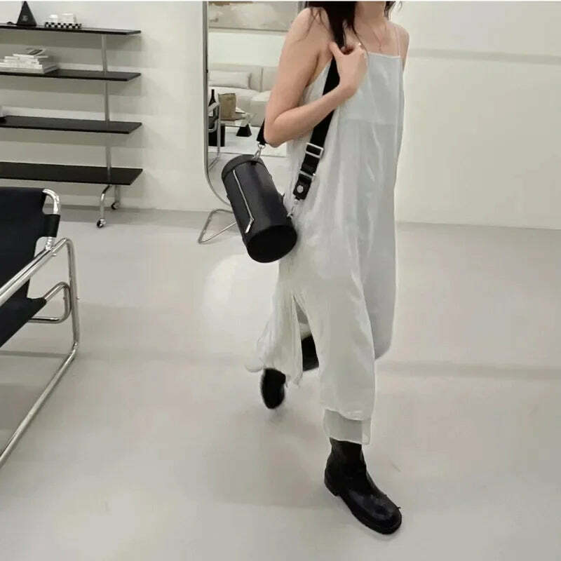 Chic Y2K Patchwork Suspender Skirt - 90S Grunge, Retro, Pastel Goth, Summer Outfits For Women