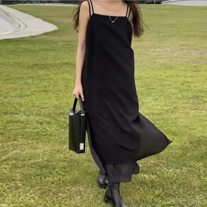 Chic Y2K Patchwork Suspender Skirt - 90S Grunge, Retro, Pastel Goth, Summer Outfits For Women