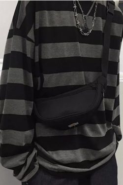 Chloe Striped Oversized Shirt - Y2K Summer Grunge, 90S Retro, Pastel Goth, Y2K Club & Party