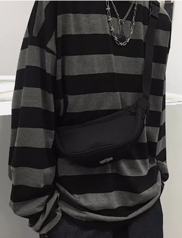 Chloe Striped Oversized Shirt - Y2K Summer Grunge, 90S Retro, Pastel Goth, Y2K Club & Party