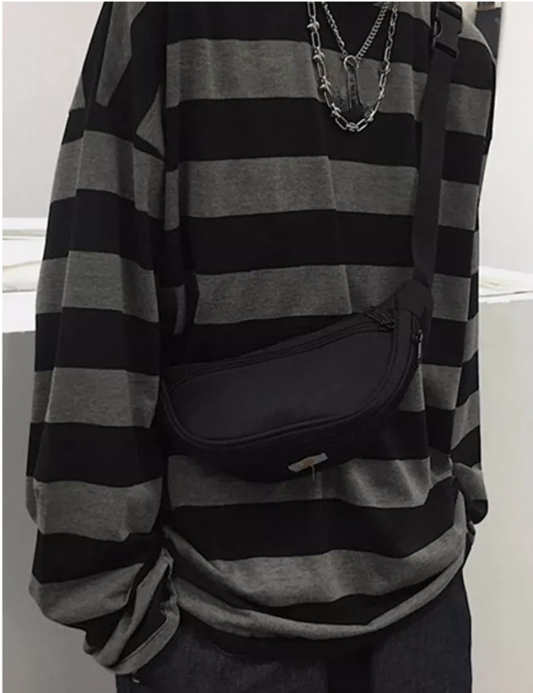 Chloe Striped Oversized Shirt - Y2K Summer Grunge, 90S Retro, Pastel Goth, Y2K Club & Party