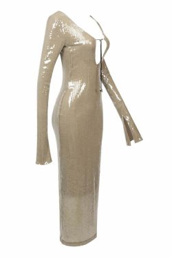 Chloi Lace Up Sequin Dress - Y2K Summer, 90S Grunge, Retro Party, Y2K Club Outfits