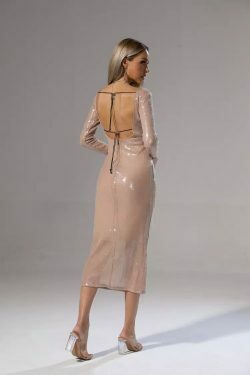 Chloi Lace Up Sequin Dress - Y2K Summer, 90S Grunge, Retro Party, Y2K Club Outfits