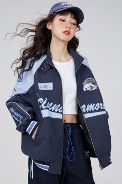 Cinnamoroll Racer Jacket - Y2K Summer Grunge, 90S Retro, Pastel Goth, Y2K Club & Party Out