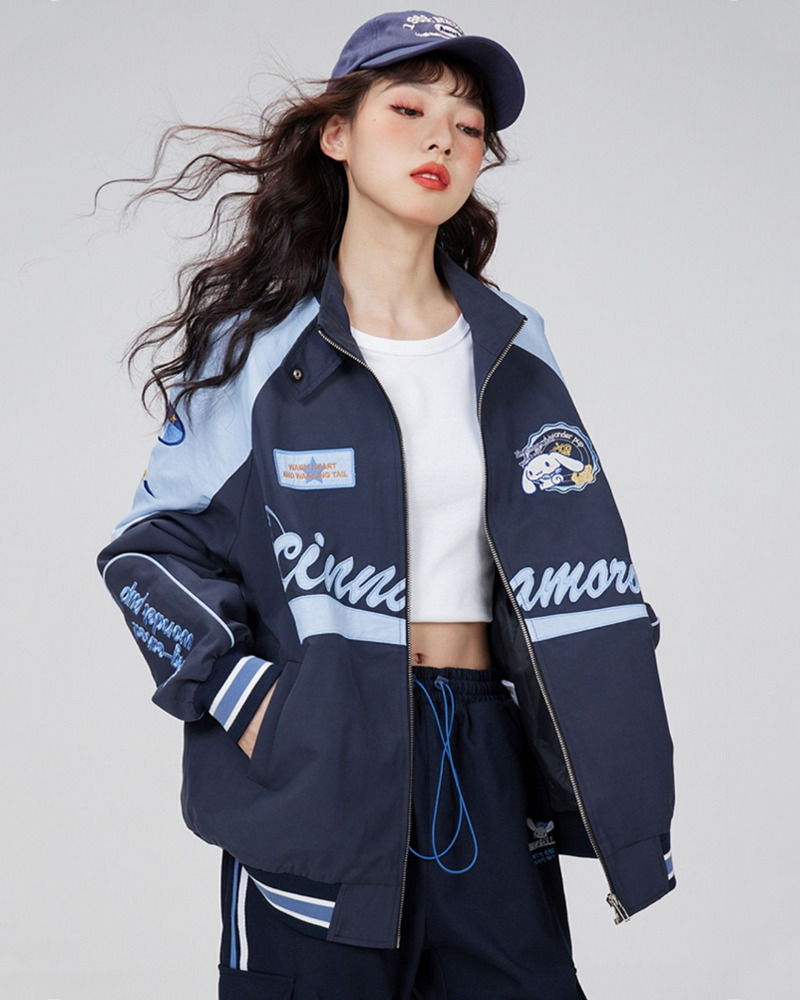 Cinnamoroll Racer Jacket - Y2K Summer Grunge, 90S Retro, Pastel Goth, Y2K Club & Party Out
