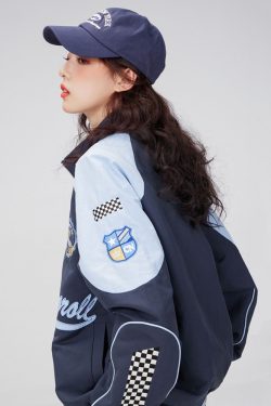 Cinnamoroll Racer Jacket - Y2K Summer Grunge, 90S Retro, Pastel Goth, Y2K Club & Party Out