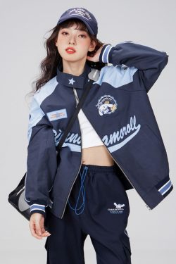 Cinnamoroll Racer Jacket - Y2K Summer Grunge, 90S Retro, Pastel Goth, Y2K Club & Party Out