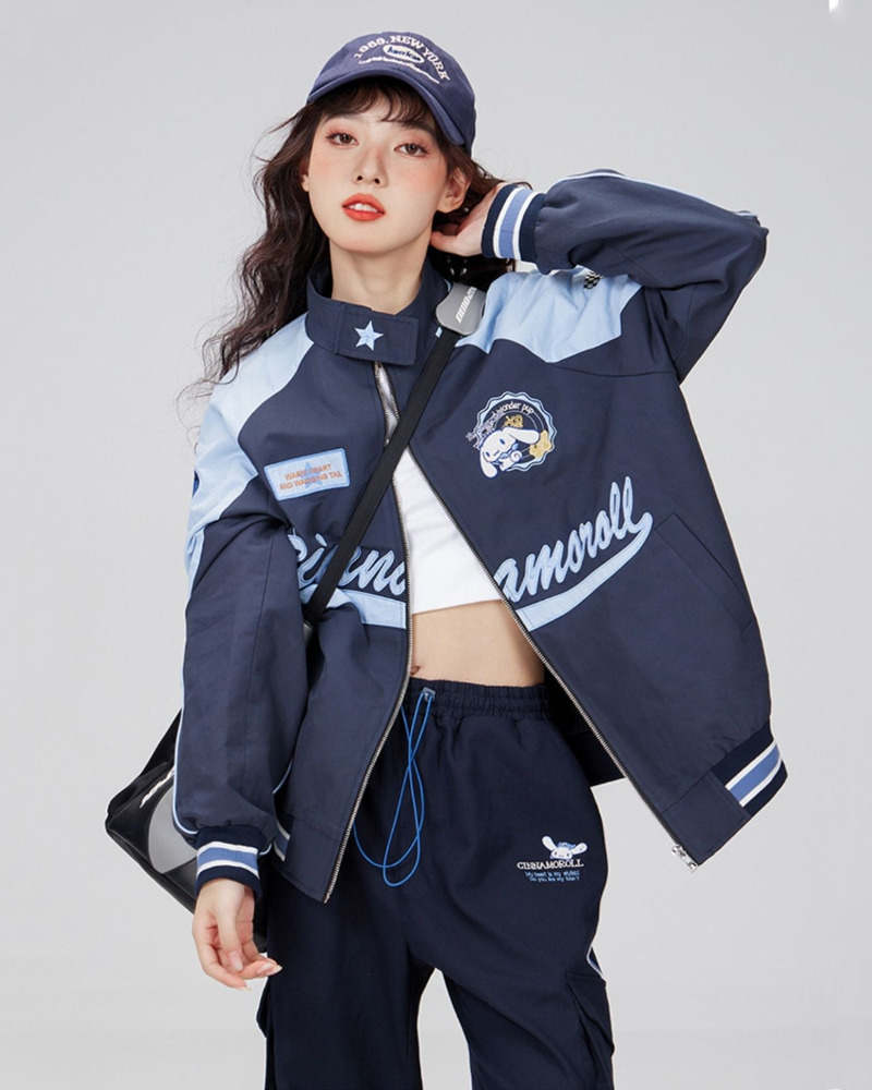 Cinnamoroll Racer Jacket - Y2K Summer Grunge, 90S Retro, Pastel Goth, Y2K Club & Party Out