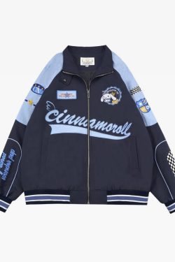 Cinnamoroll Racer Jacket - Y2K Summer Grunge, 90S Retro, Pastel Goth, Y2K Club & Party Out
