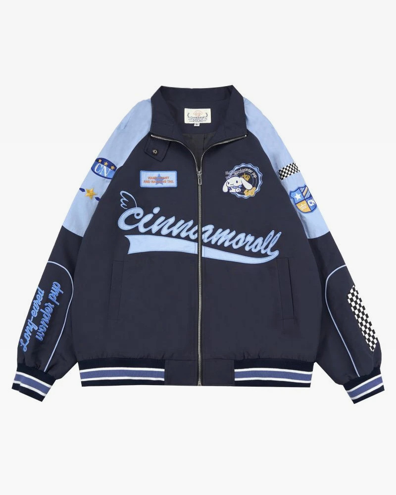 Cinnamoroll Racer Jacket - Y2K Summer Grunge, 90S Retro, Pastel Goth, Y2K Club & Party Out