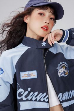 Cinnamoroll Racer Jacket - Y2K Summer Grunge, 90S Retro, Pastel Goth, Y2K Club & Party Out