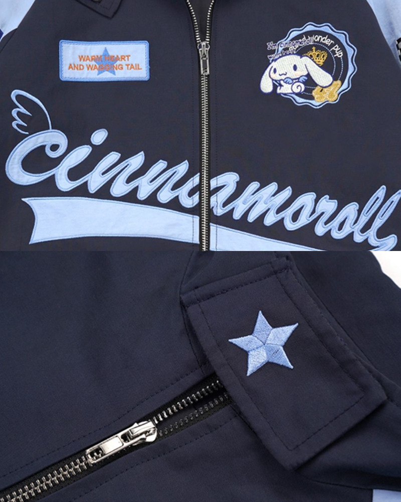 Cinnamoroll Racer Jacket - Y2K Summer Grunge, 90S Retro, Pastel Goth, Y2K Club & Party Out