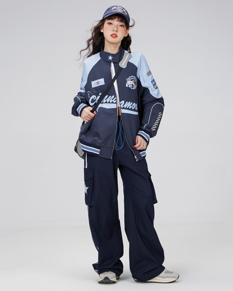 Cinnamoroll Racer Jacket - Y2K Summer Grunge, 90S Retro, Pastel Goth, Y2K Club & Party Out