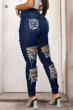 Claire Distressed Jeans - Y2K Summer Grunge, 90S Retro, Gothic Y2K, Hip Hop Fashion, Y2K Club