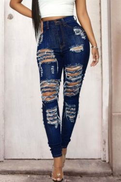 Claire Distressed Jeans - Y2K Summer Grunge, 90S Retro, Gothic Y2K, Hip Hop Fashion, Y2K Club