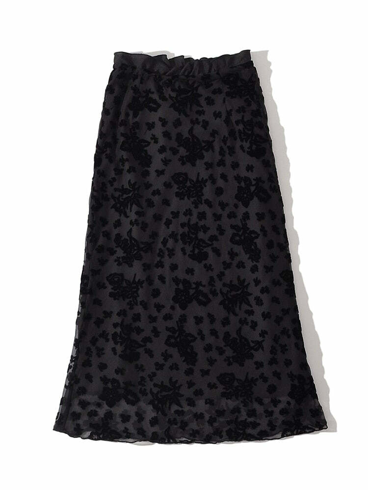 Claire Midi Skirt - Y2K Summer Grunge Outfit, 90S Fashion, Retro Style, Pastel Goth, Y2K Sk Claire Midi Skirt - Y2K Summer Grunge Outfit, 90S Fashion, Retro Style, Pastel Goth, Y2K Sk