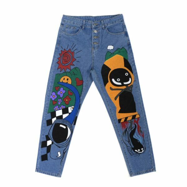 Clara Cartoon Jeans - Y2K Summer Grunge 90S Fashion Retro Hip Hop Y2K Outfits Women Clara Cartoon Jeans - Y2K Summer Grunge 90S Fashion Retro Hip Hop Y2K Outfits Women