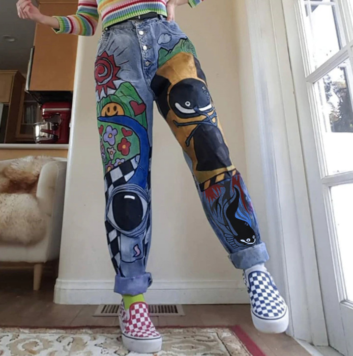 Clara Cartoon Jeans - Y2K Summer Grunge 90S Fashion Retro Hip Hop Y2K Outfits Women Clara Cartoon Jeans - Y2K Summer Grunge 90S Fashion Retro Hip Hop Y2K Outfits Women