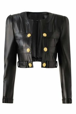 Claris Leather Jacket - Y2K Summer & 90S Grunge Fashion, Retro Style, Y2K Party & Club Outfits