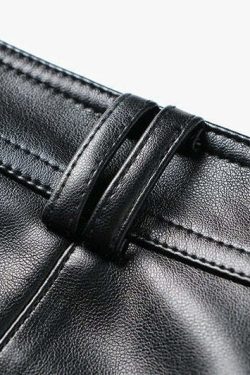 Clarisa Faux Leather Mini Skirt - Y2K Summer, 90S Grunge, Retro Style, Y2K Party & Club Out