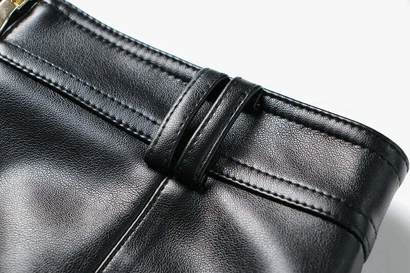 Clarisa Faux Leather Mini Skirt - Y2K Summer, 90S Grunge, Retro Style, Y2K Party & Club Out Clarisa Faux Leather Mini Skirt - Y2K Summer, 90S Grunge, Retro Style, Y2K Party & Club Out