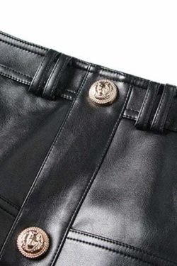 Clarisa Faux Leather Mini Skirt - Y2K Summer, 90S Grunge, Retro Style, Y2K Party & Club Out