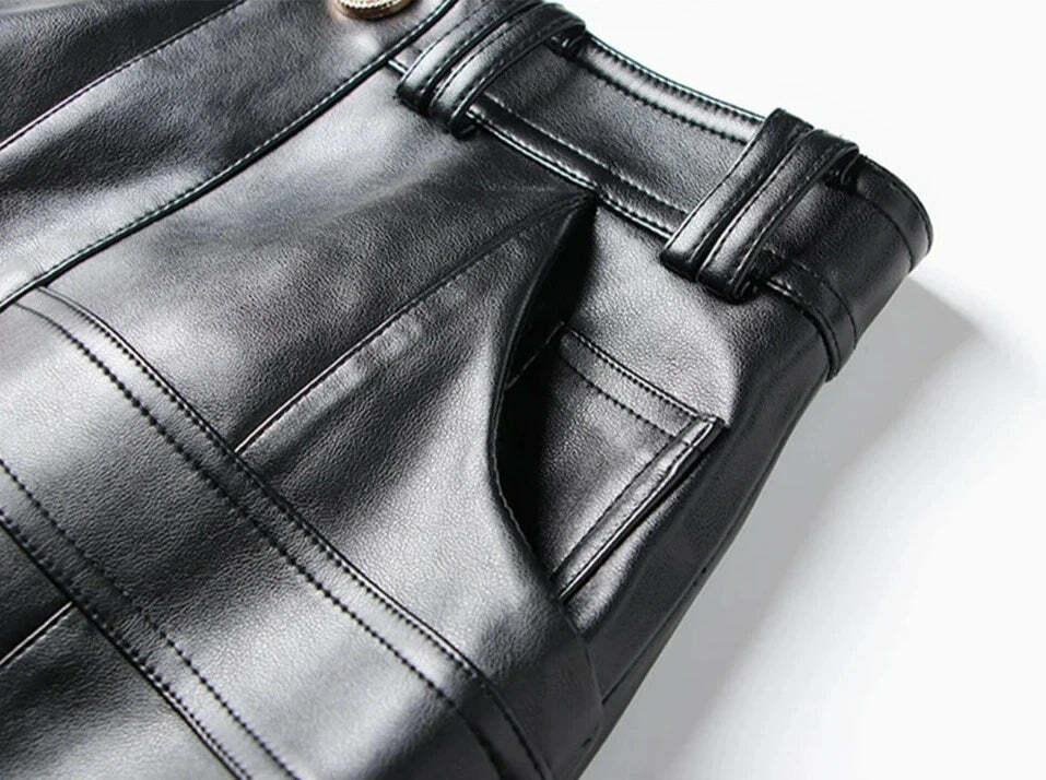 Clarisa Faux Leather Mini Skirt - Y2K Summer, 90S Grunge, Retro Style, Y2K Party & Club Out Clarisa Faux Leather Mini Skirt - Y2K Summer, 90S Grunge, Retro Style, Y2K Party & Club Out