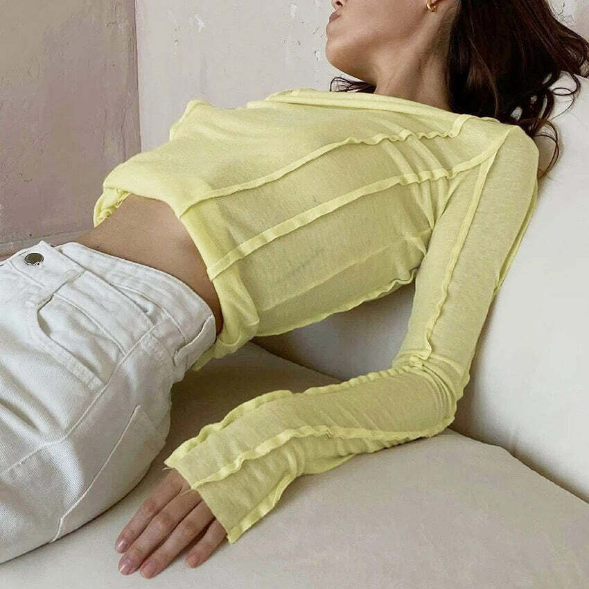 Cleon Knitted Top - Y2K Summer Grunge, 90S Retro, Pastel Goth, Y2K Club & Party Outfits