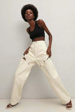 Cloe Spliced Trousers - Y2K Summer, 90S Grunge, Retro Style, Y2K Club & Party Out