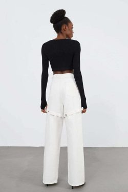 Cloe Spliced Trousers - Y2K Summer, 90S Grunge, Retro Style, Y2K Club & Party Out