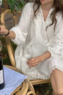 Colorfaith Dr9976 Y2K Grunge Cutout Lace High Waist Mini Dress With Belt - 90S Summer Fashion