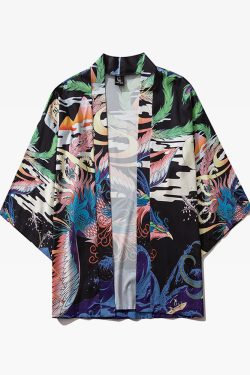 Colorful Kimono Cardigan - Y2K Summer, 90S Grunge, Retro 70S, Pastel Goth, Y2K