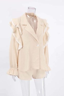 Courtney Ruffle Co-Ord Set - Y2K Summer Outfits, 90S Fashion, Grunge, Retro Style, Y2K