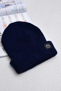 Cute Smiley Knit Beanie - Y2K Summer, 90S Grunge, Retro 70S, Pastel Goth, Y2K