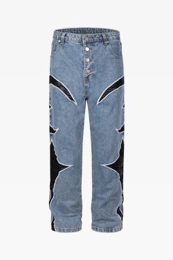 Cyber Y2K Jeans - Retro 90S Grunge, Summer Outfits, Popstar & Club Fashion For Women