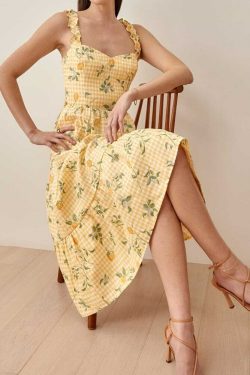 Cynthia Midi Dress - Y2K Summer Grunge Outfit, 90S Retro Style, Pastel Goth, Y2K Party