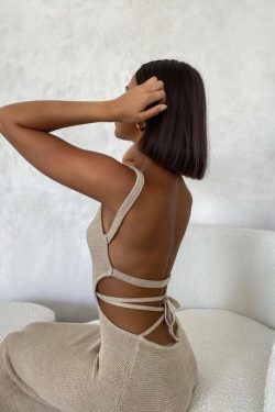 Daria Knitted Midi Dress - Y2K Summer, 90S Fashion, Grunge, Retro Style, Y2K Party Outfit