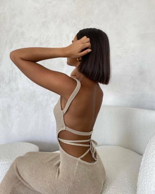 Daria Knitted Midi Dress - Y2K Summer, 90S Fashion, Grunge, Retro Style, Y2K Party Outfit