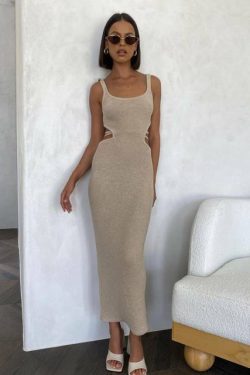 Daria Knitted Midi Dress - Y2K Summer, 90S Fashion, Grunge, Retro Style, Y2K Party Outfit