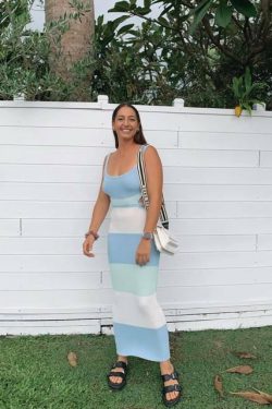 Daria Knitted Midi Dress - Y2K Summer, 90S Fashion, Grunge, Retro Style, Y2K Party Outfit